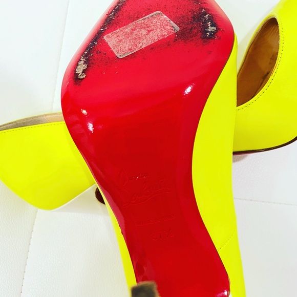 CHRISTIAN LOUBOUTIN So Kate Bi-Color Heels Sz 37.5 - Picture 6 of 6